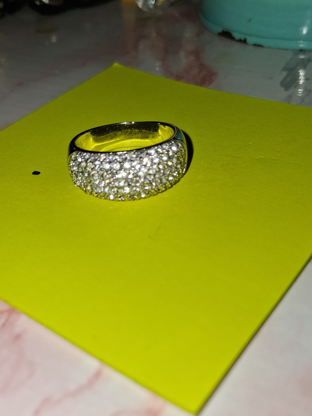 Pavé Crystal Dome Ring - Silver NVC